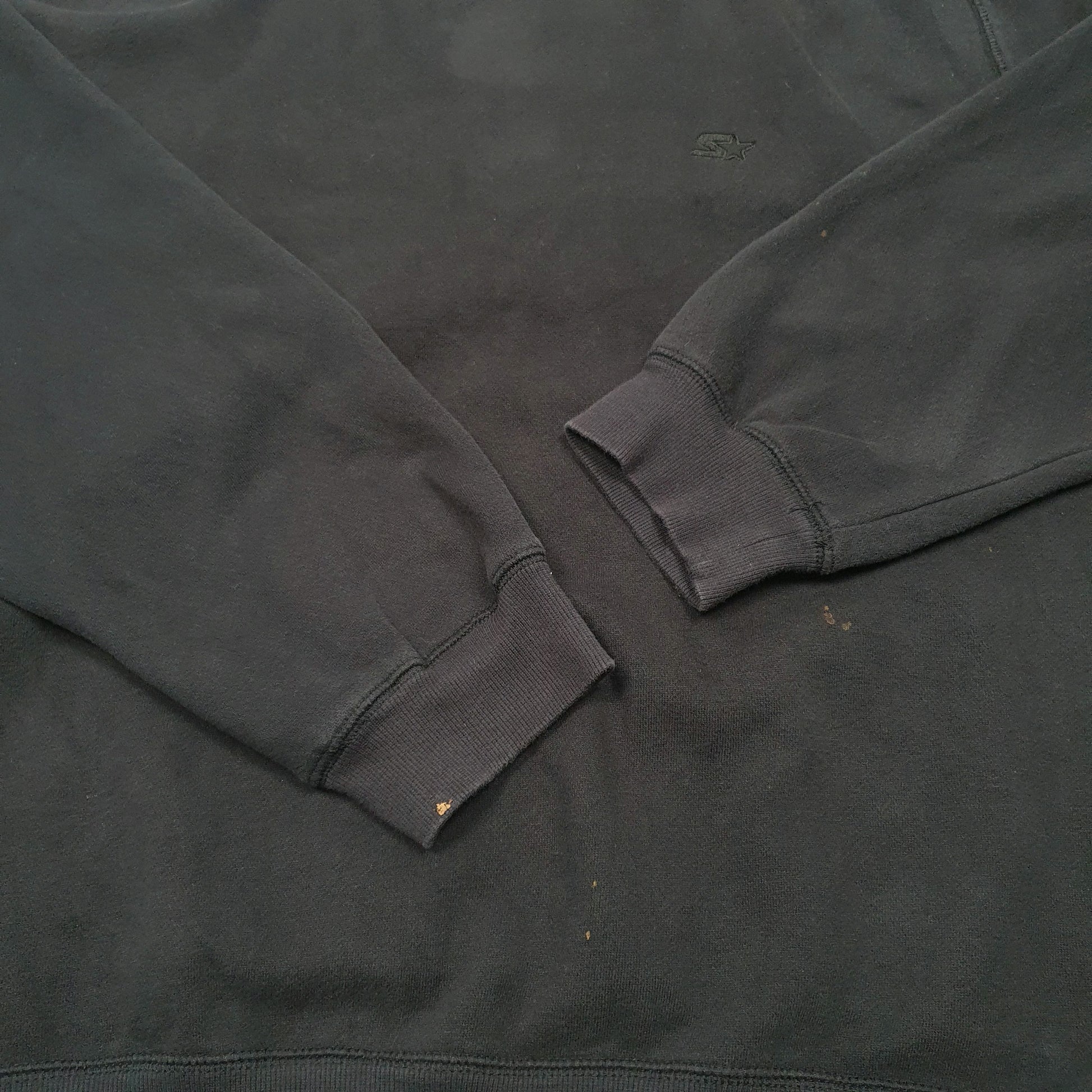 Mens Black Starter  Crewneck Jumper