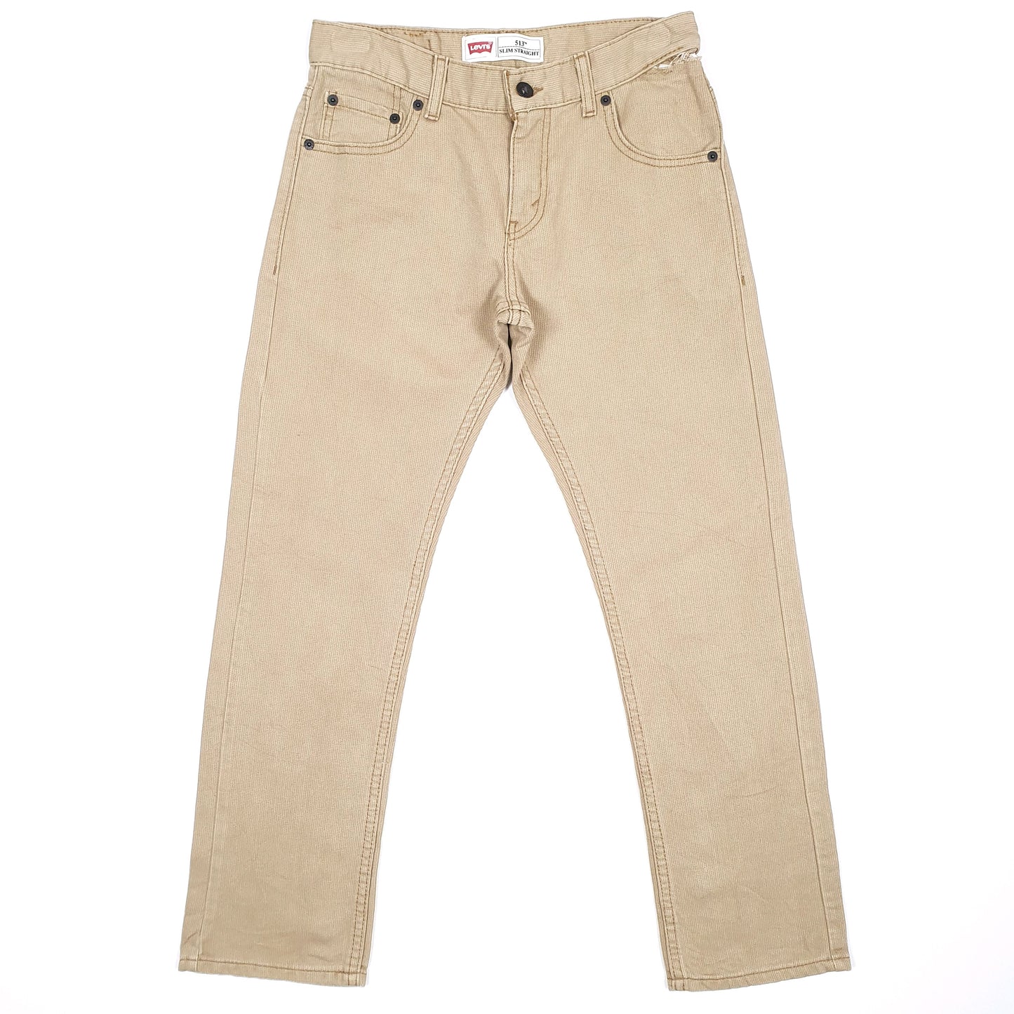 Levis 513 Slim Fit Damaged Jeans W27 L27 Beige