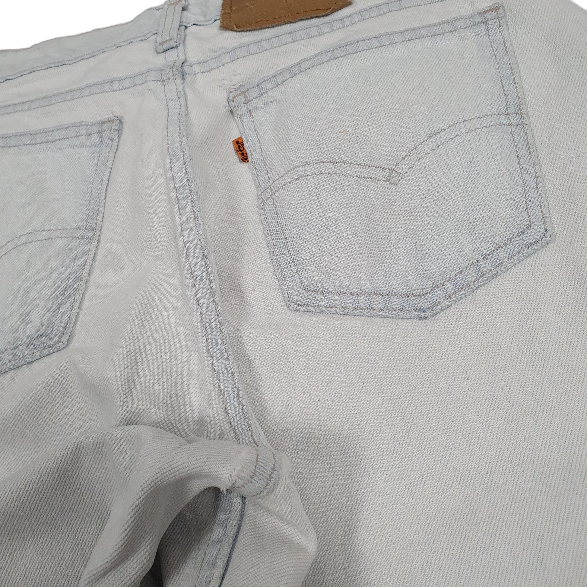 Levis Casual Regular Fit Tapered Vintage Orange Tab Bleached Jeans W32 L31 Blue
