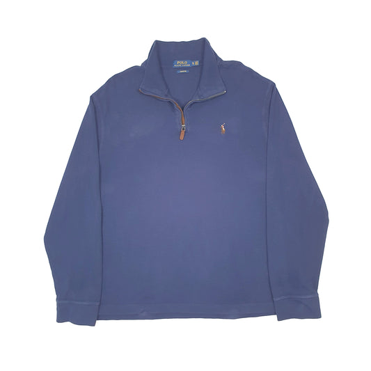 Polo Ralph Lauren Estate Rib Quarter Zip XL Navy