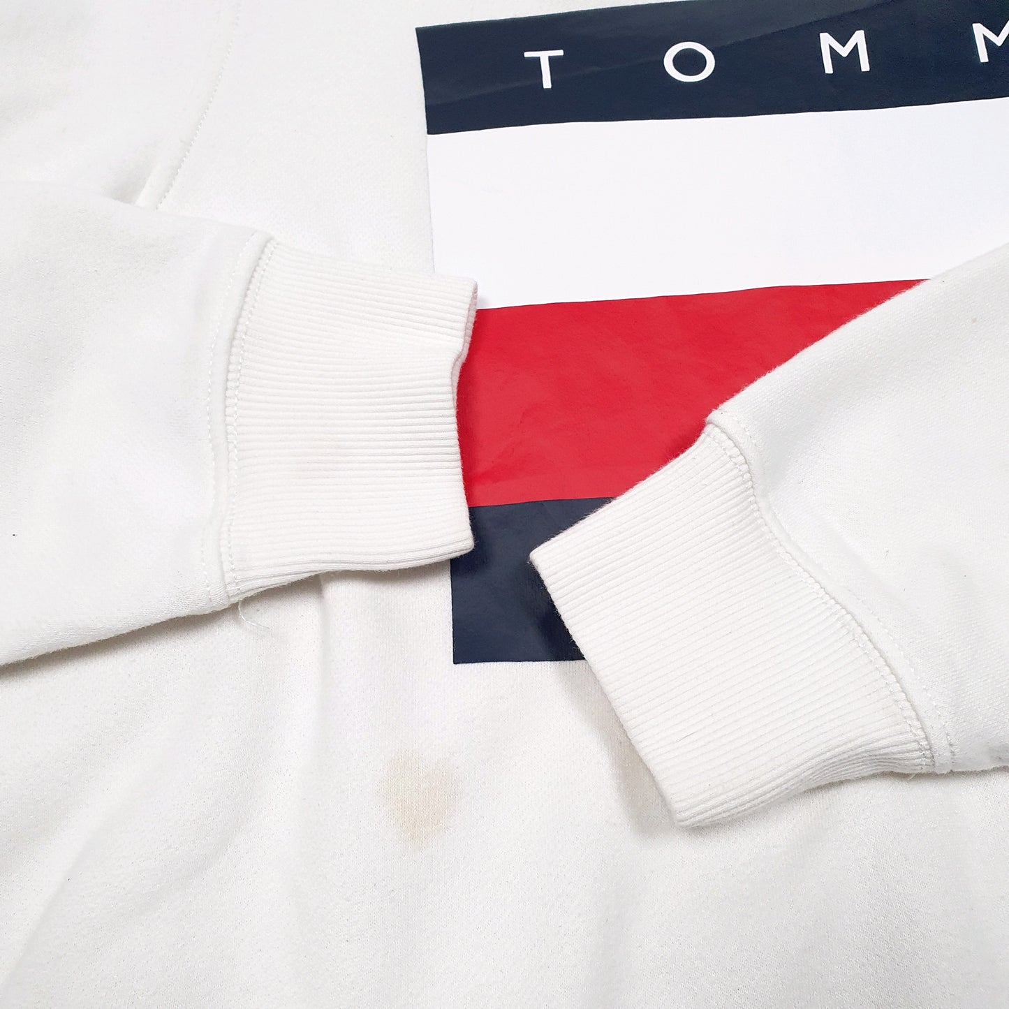 Mens White Tommy Hilfiger  Crewneck Jumper