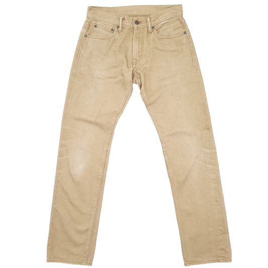 Levis 511 Slim Fit Selvedge Jeans W30 L31 Beige