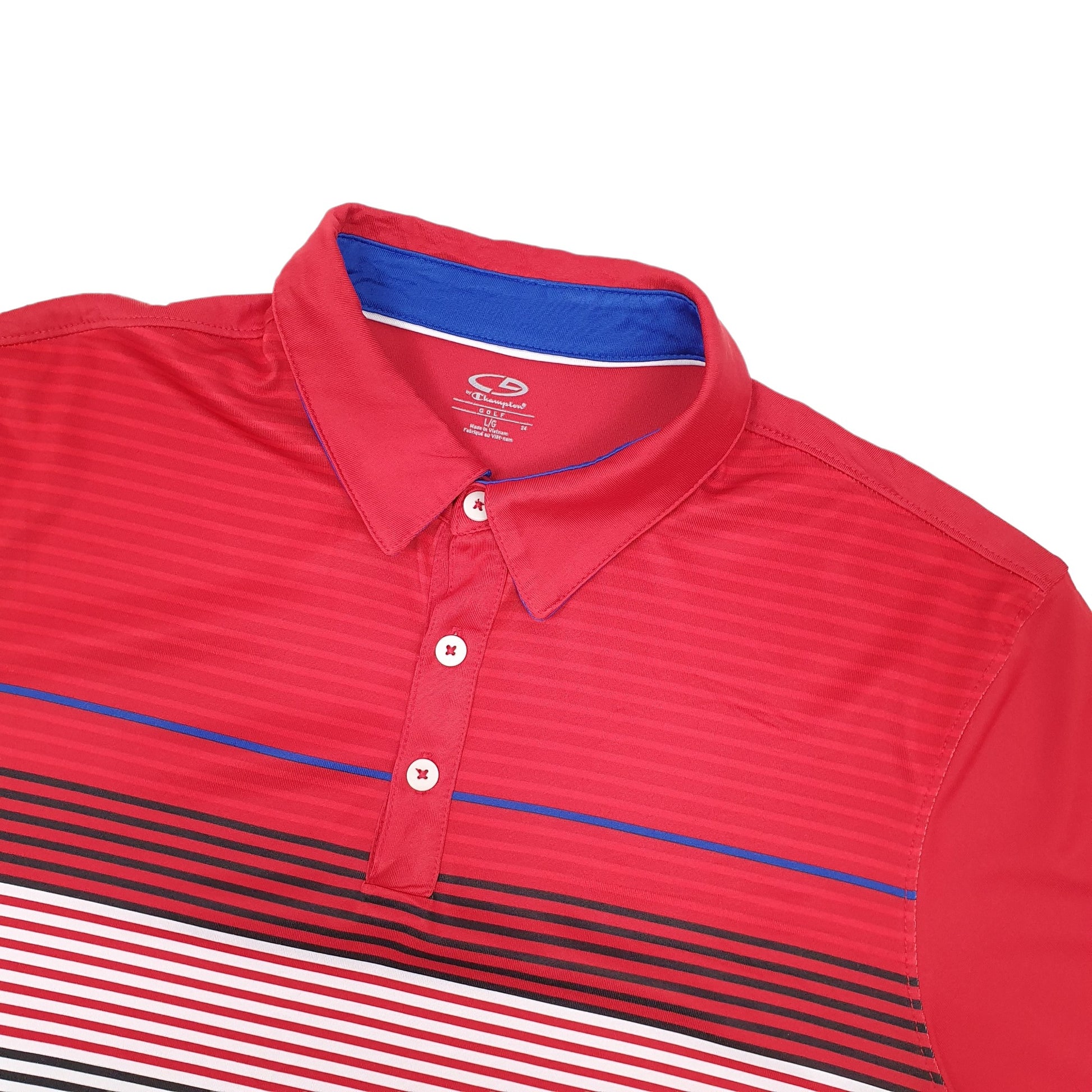 Champion Golf Short Sleeve Polyester Polo Shirt Red