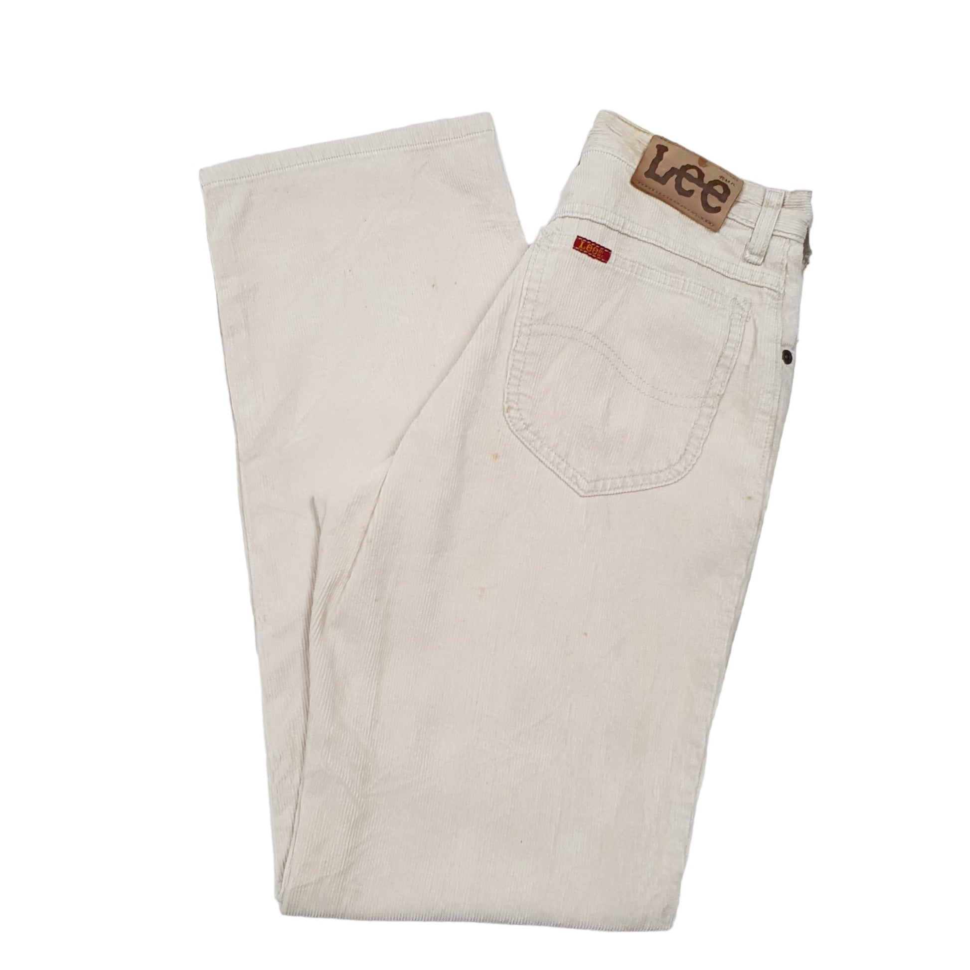 Womens Cream Lee Miss Riders Western Corduroy Trousers