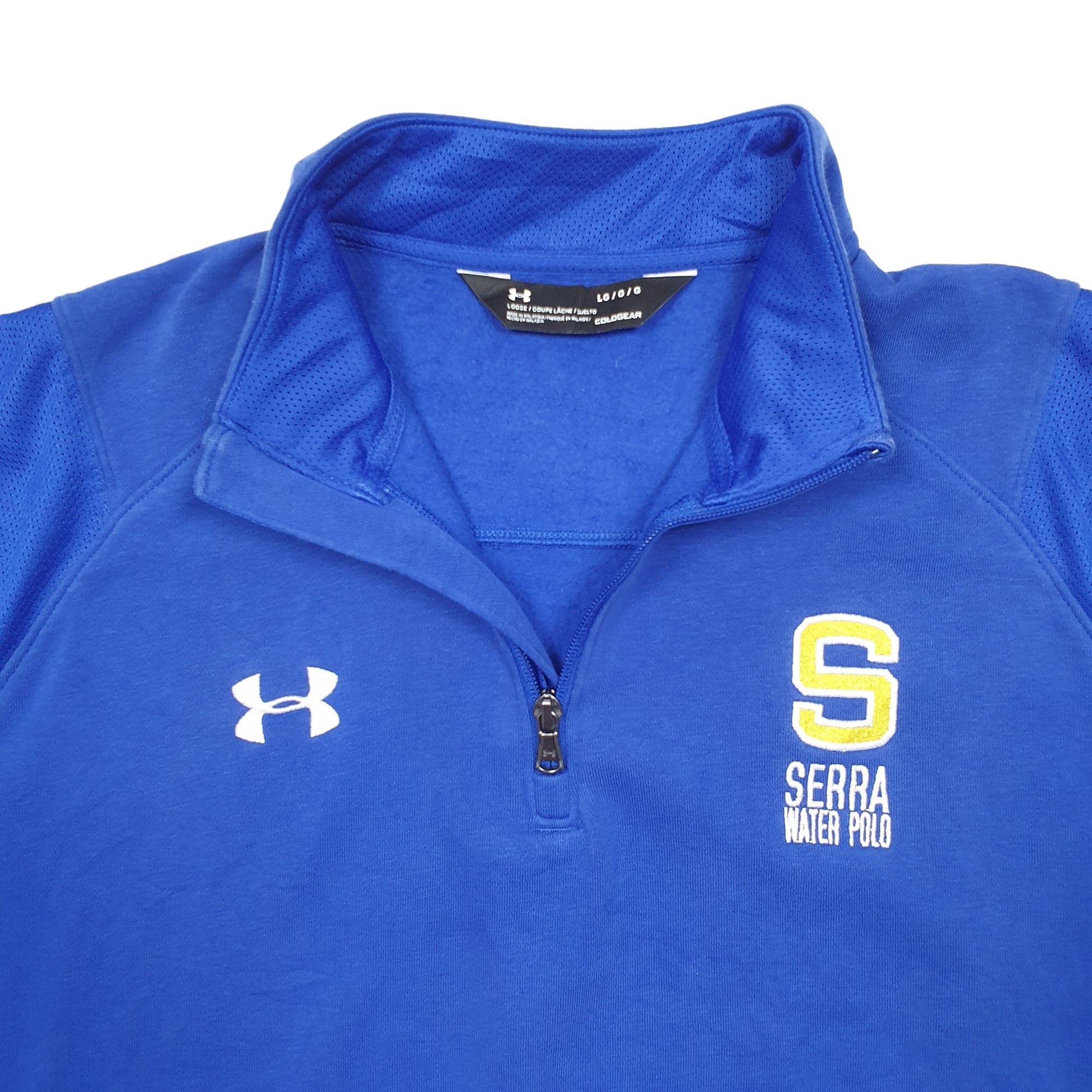 Mens Blue Under Armour Serra Water Polo Quarter Zip Jumper