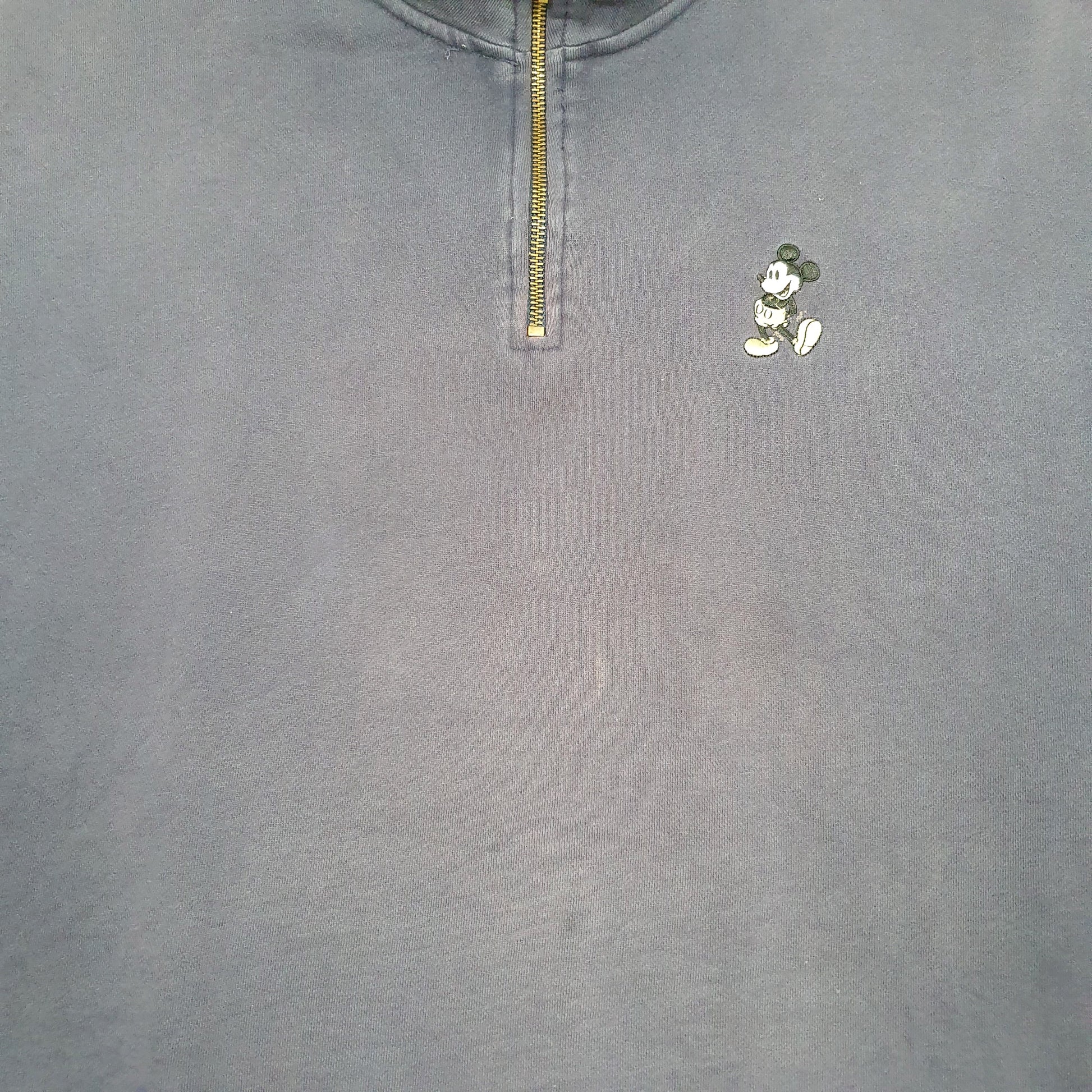 Mens Navy Disney World Mickey Quarter Zip Jumper
