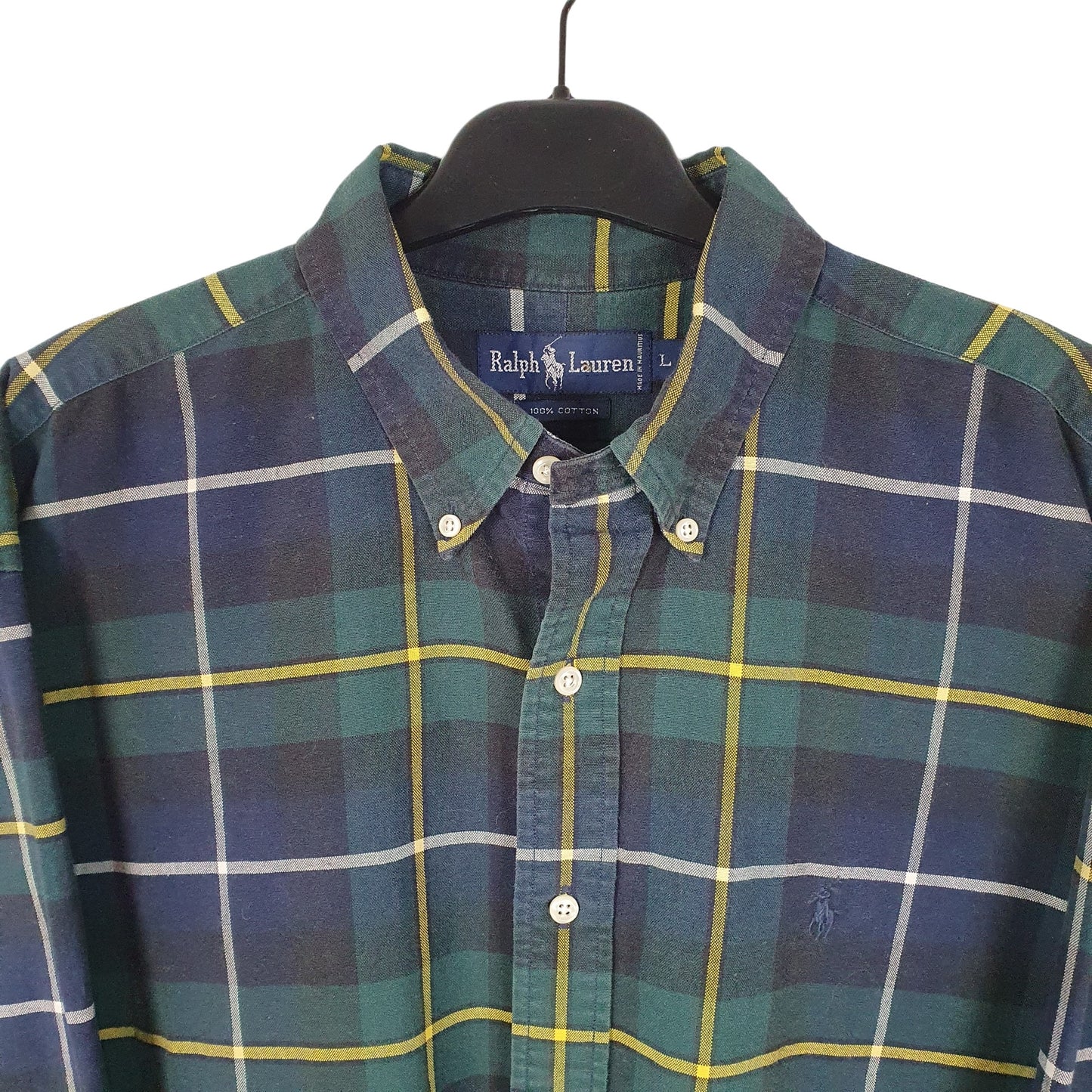 Ralph Lauren Long Sleeve Regular Fit Check Shirt Green