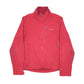 LL Bean Spellout Full Zip Fleece S Red