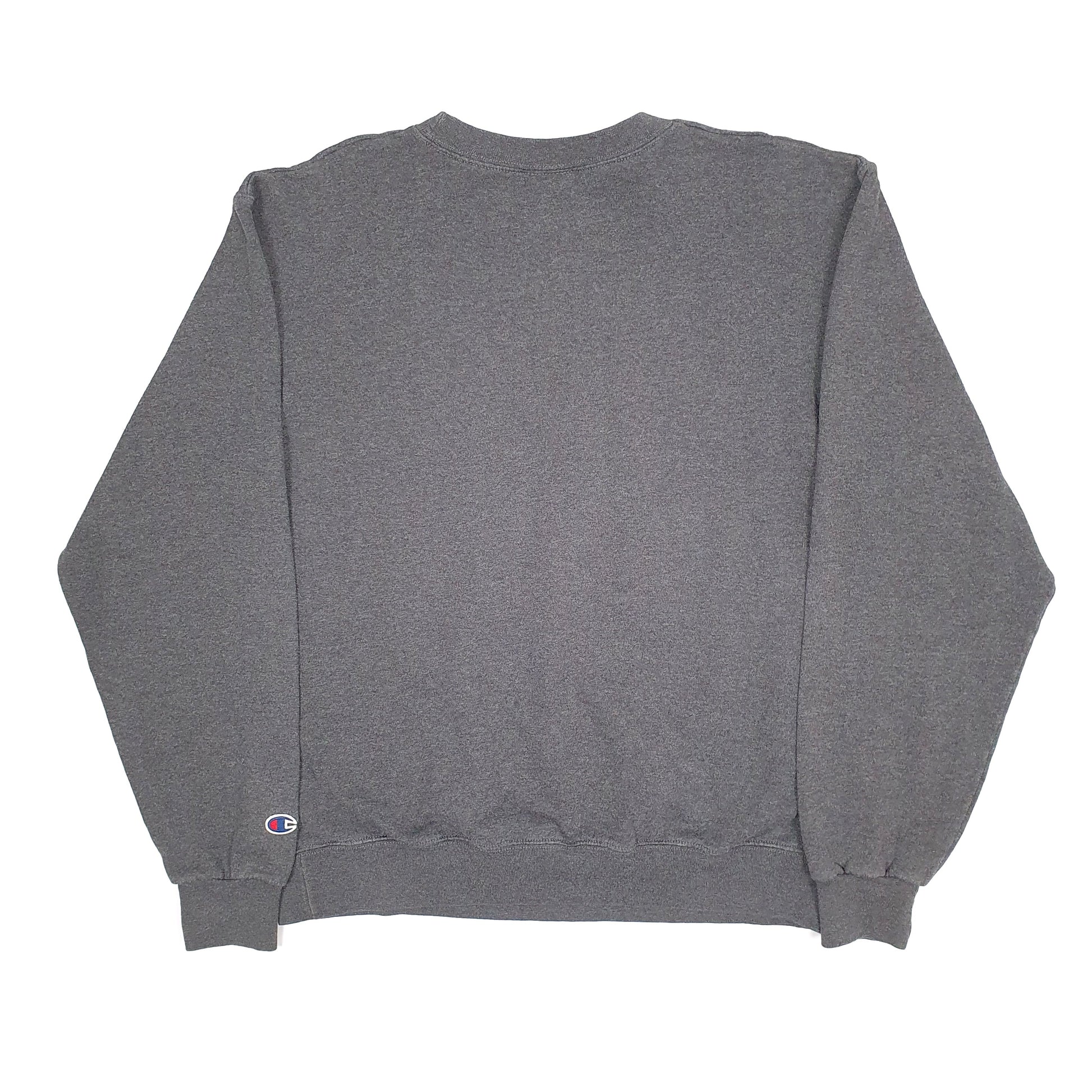 Mens Grey Champion Eco Fleece USA College Crewneck Jumper