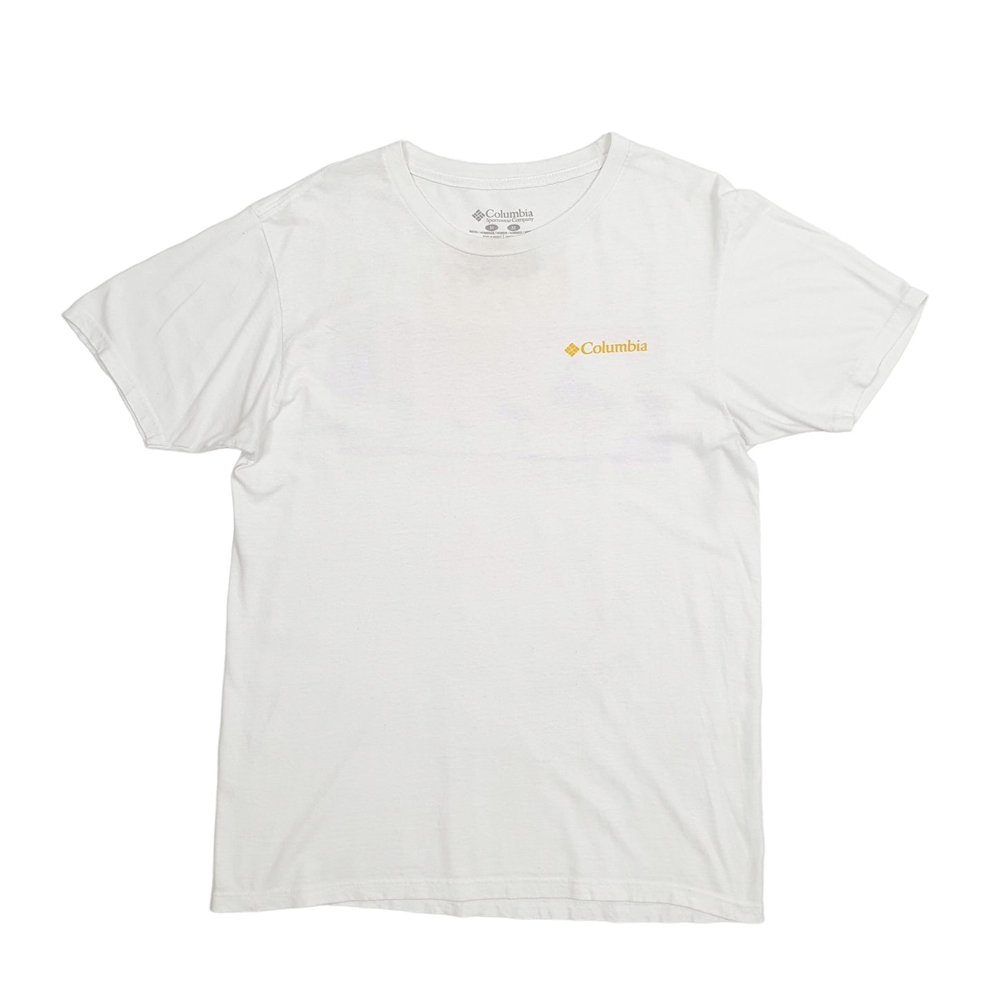 Mens White Columbia Sportswear  Short Sleeve T Shirt
