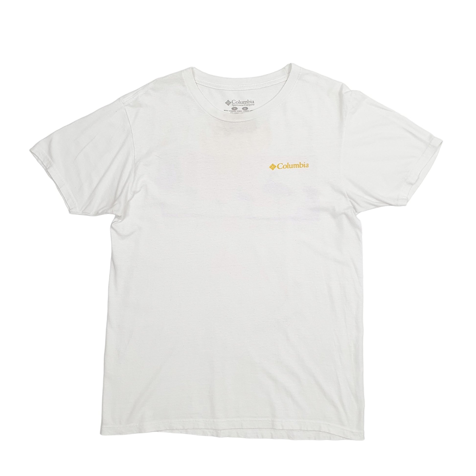 Mens White Columbia Sportswear  Short Sleeve T Shirt