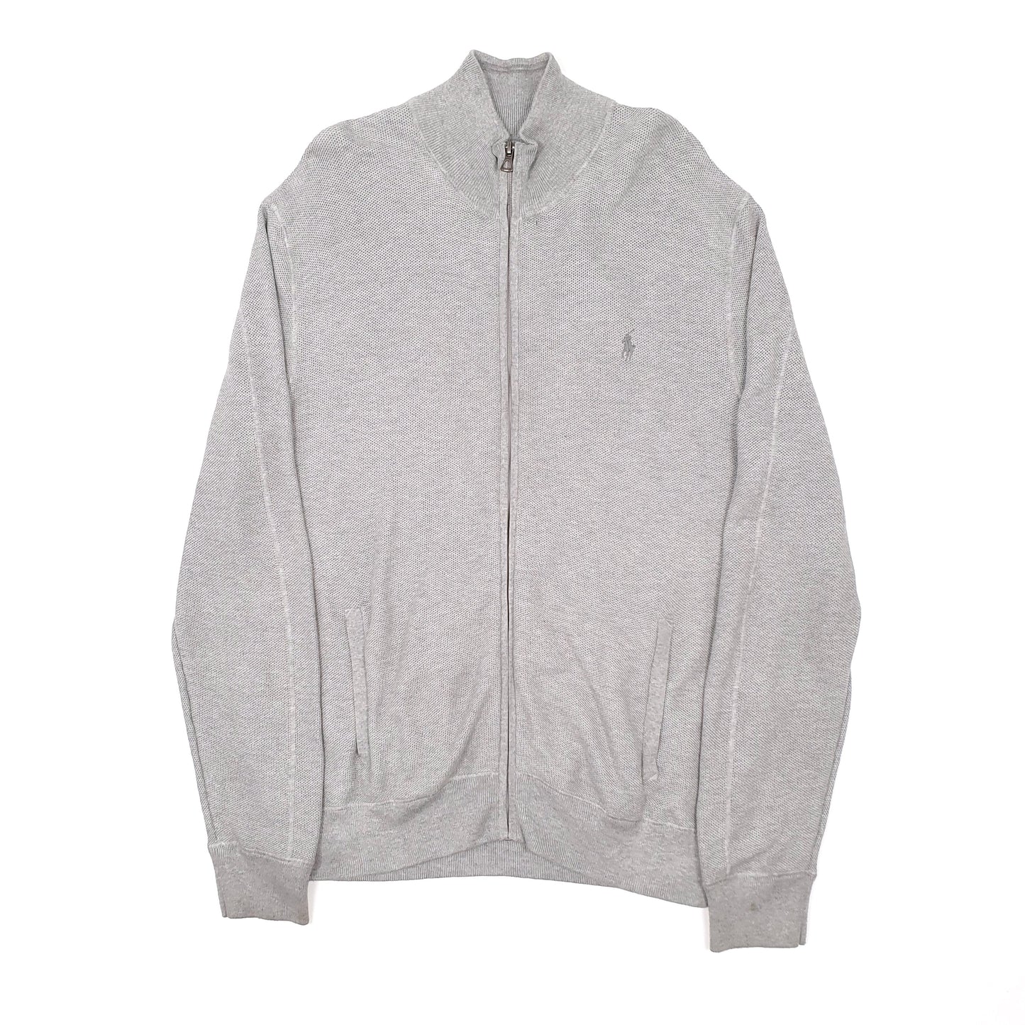 Mens Grey Polo Ralph Lauren Puma Waffle Full Zip Jumper