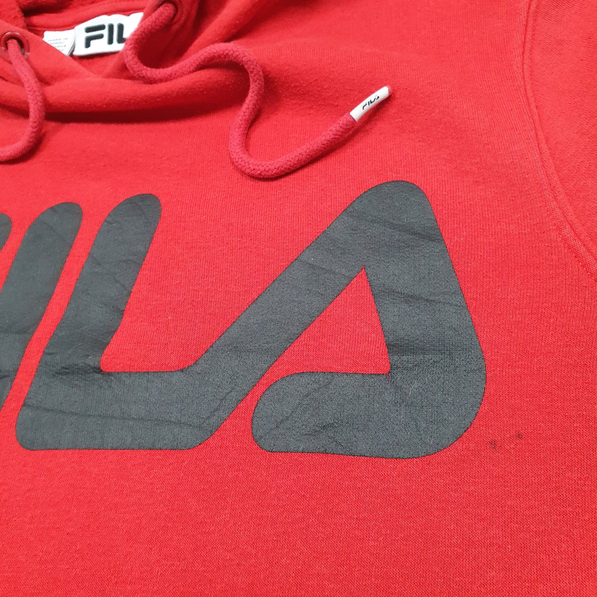 Mens Red Fila  Hoodie Jumper