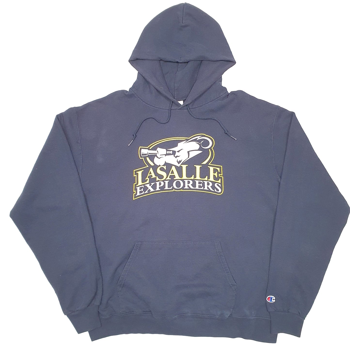 Mens Navy Champion Lasalle Explorers Basketball Philadelphia Hoodie Jumper