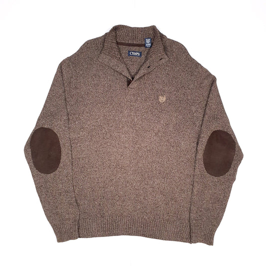 Brown Chaps Quarter Zip Jumper