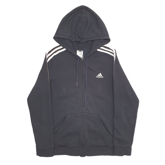 Womens Black Adidas  Full Zip Jumper