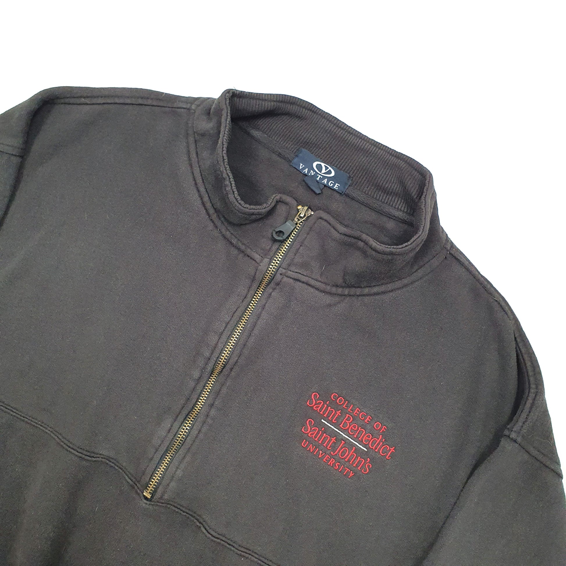 Vantage USA College Quarter Zip XL Black