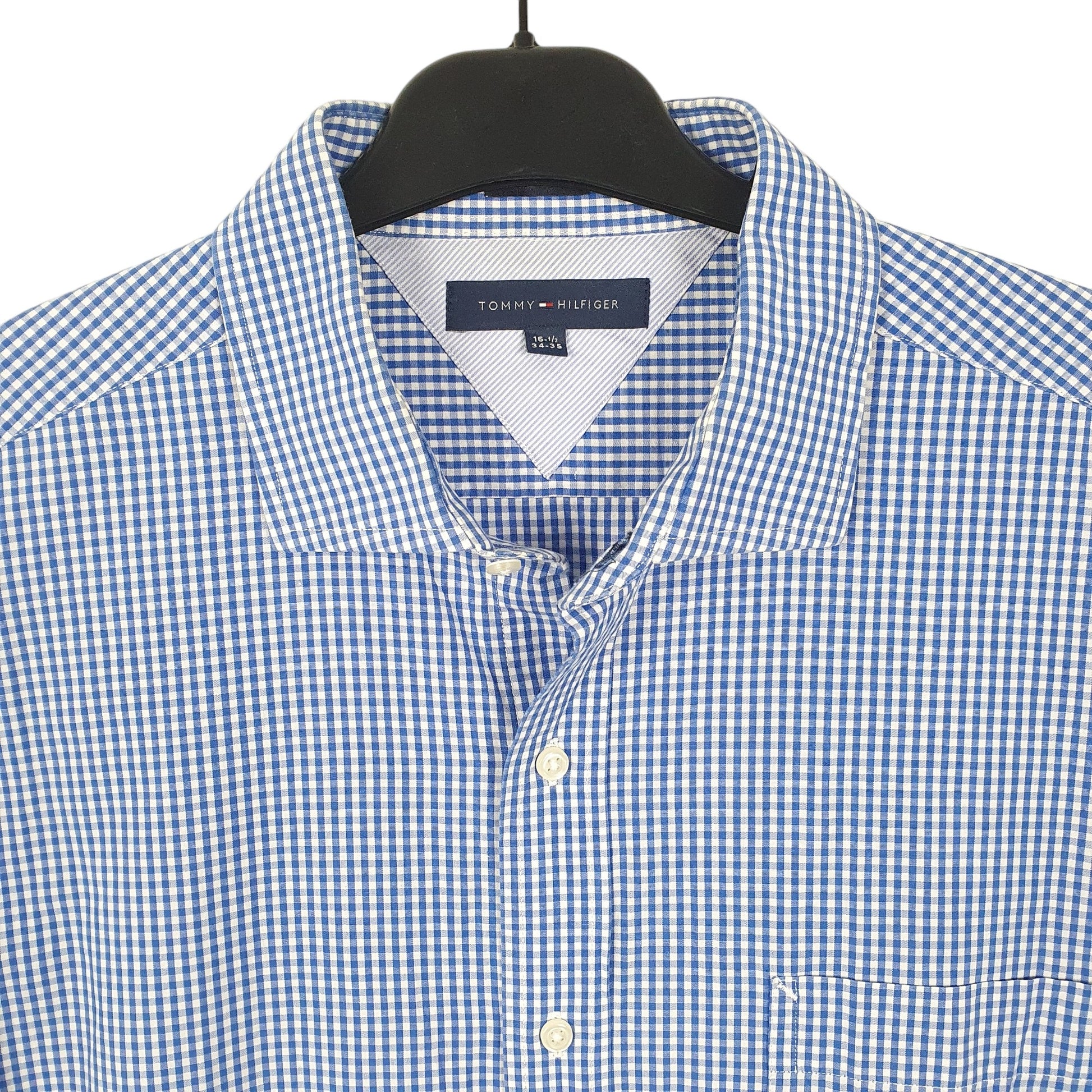 Tommy Hilfiger Long Sleeve Regular Fit Gingham Shirt Blue