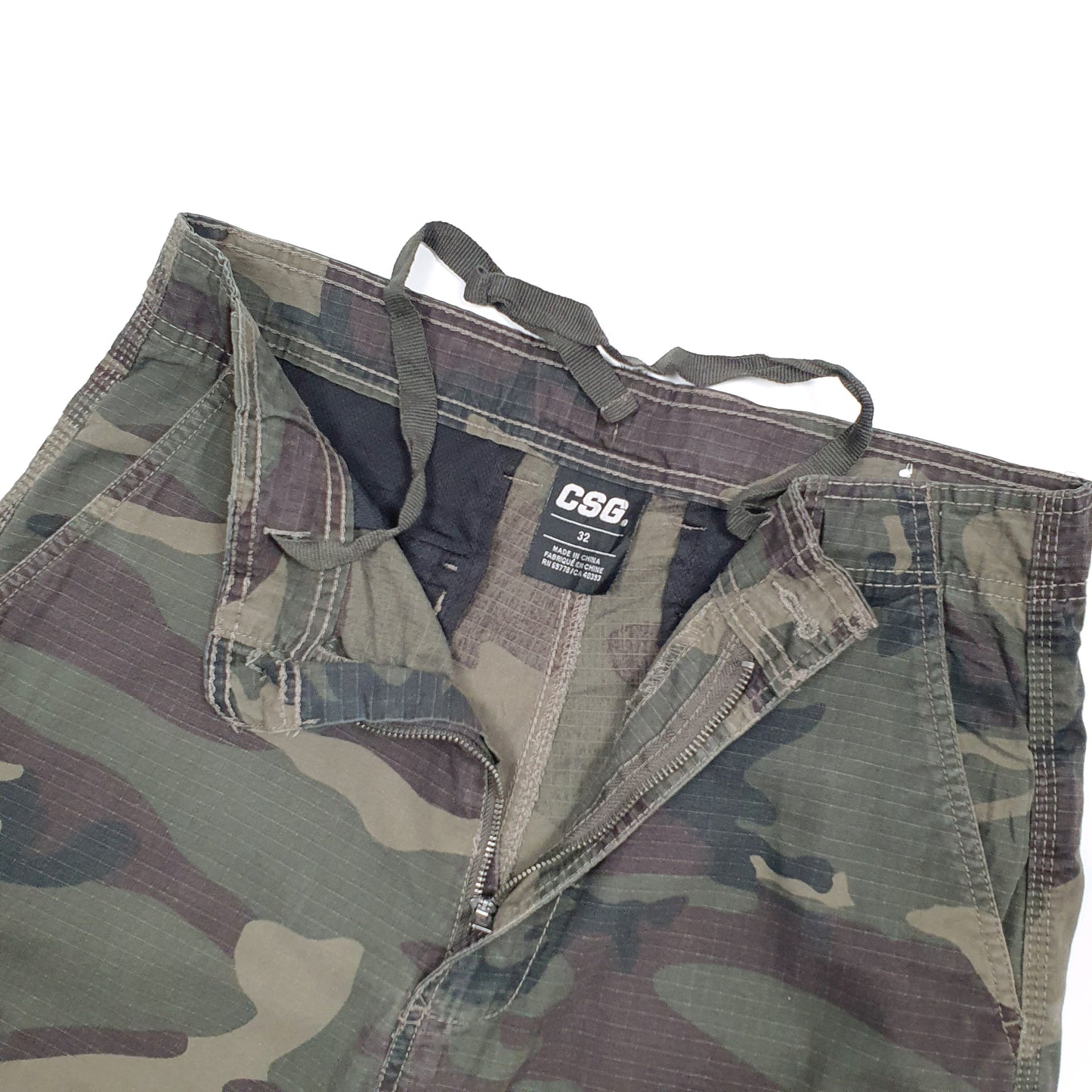 Mens Green CSG Camo Camouflage Cargo Shorts