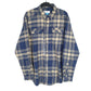 Columbia Long Sleeve Regular Fit Check Flannel Shirt Shacket Blue