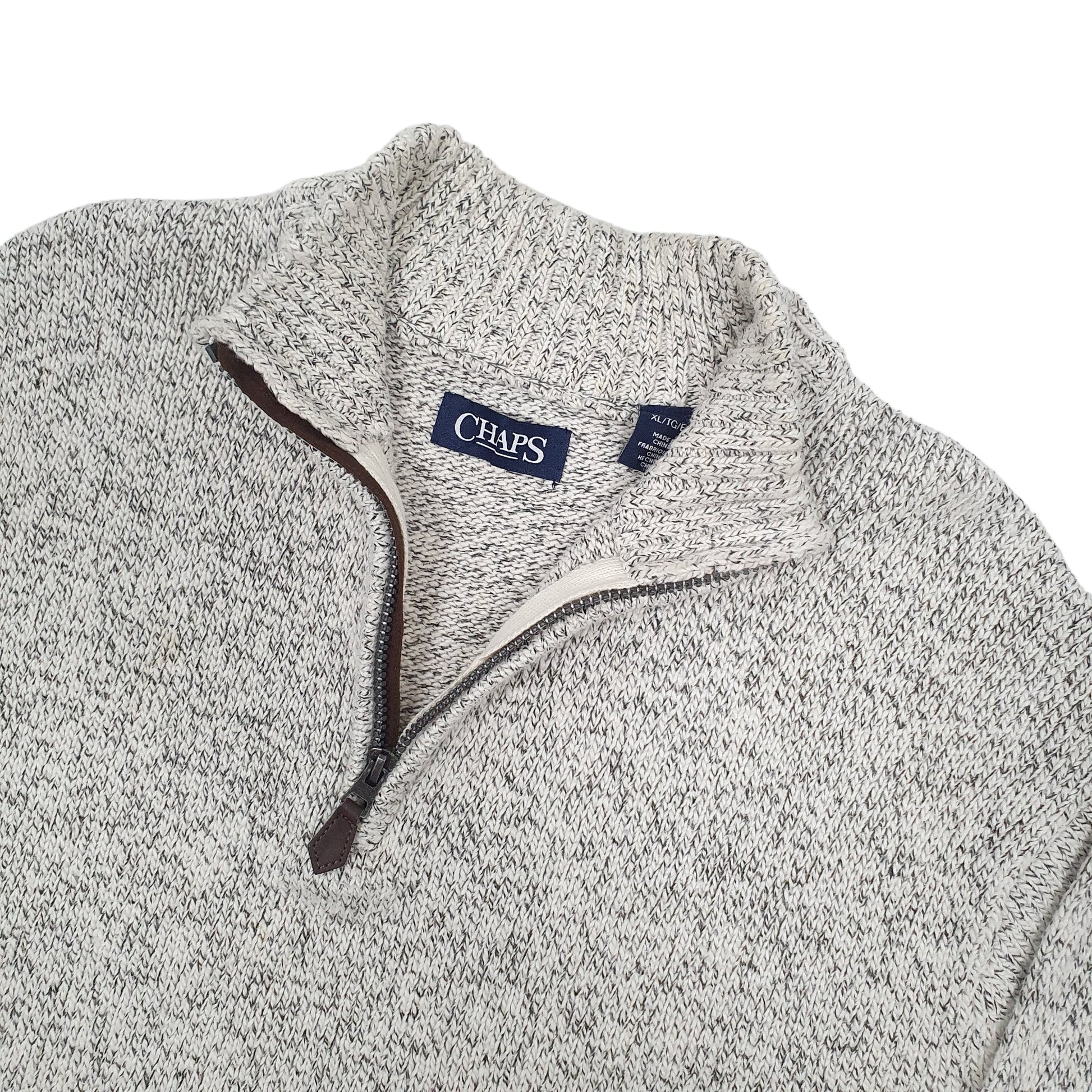 Chaps Quarter Zip XL Grey