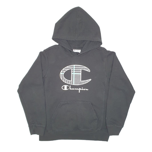 Mens Black Champion Hoodie Jumper