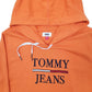 Womens Orange Tommy Hilfiger Jeans Spellout Hoodie Jumper