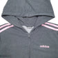 Womens Grey Adidas  Hoodie Jumper