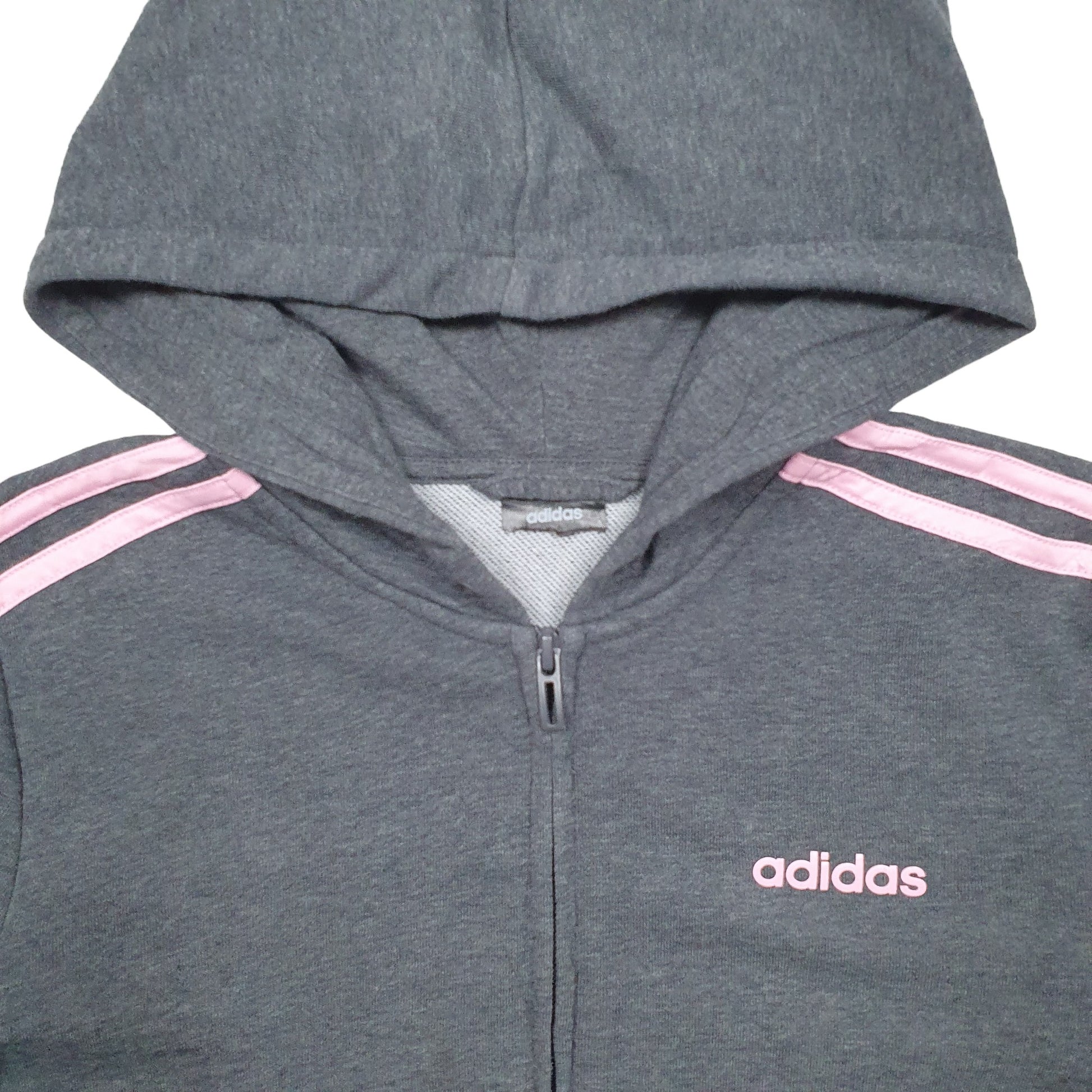 Womens Grey Adidas  Hoodie Jumper