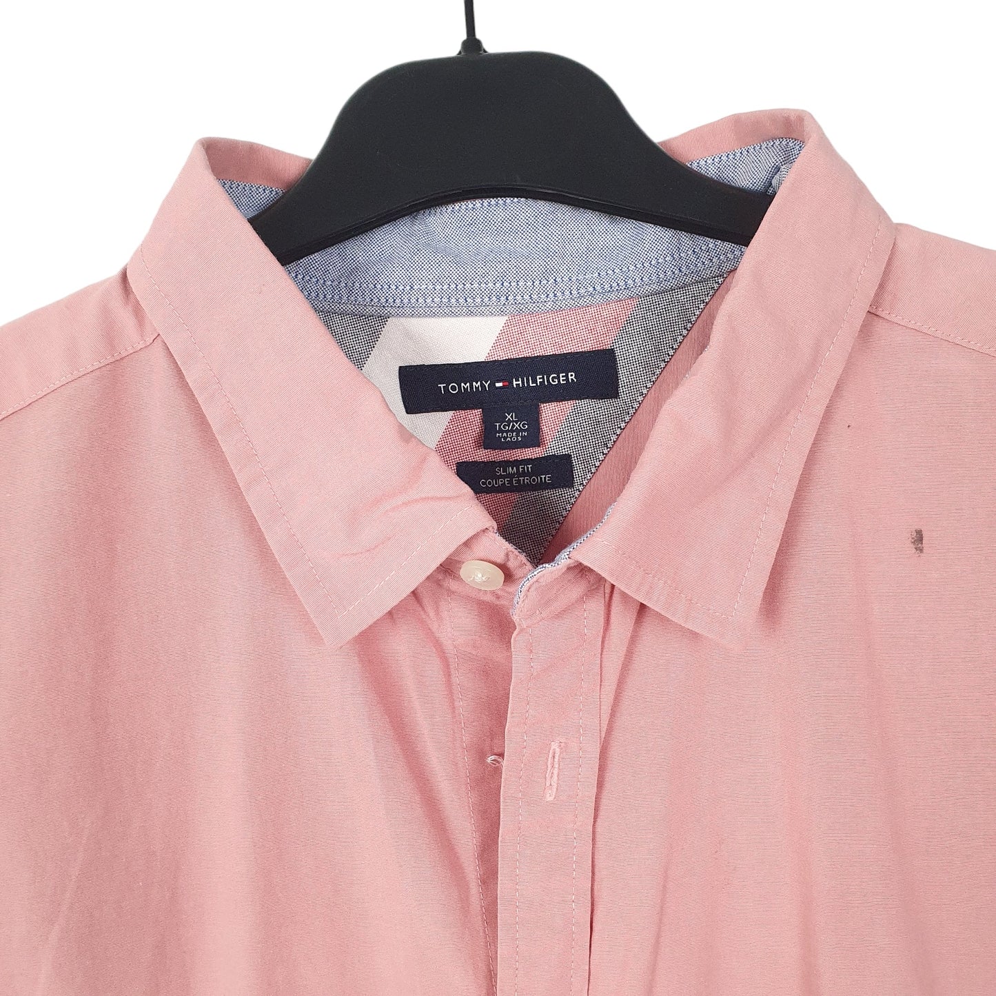 Mens Pink Tommy Hilfiger  Short Sleeve Shirt