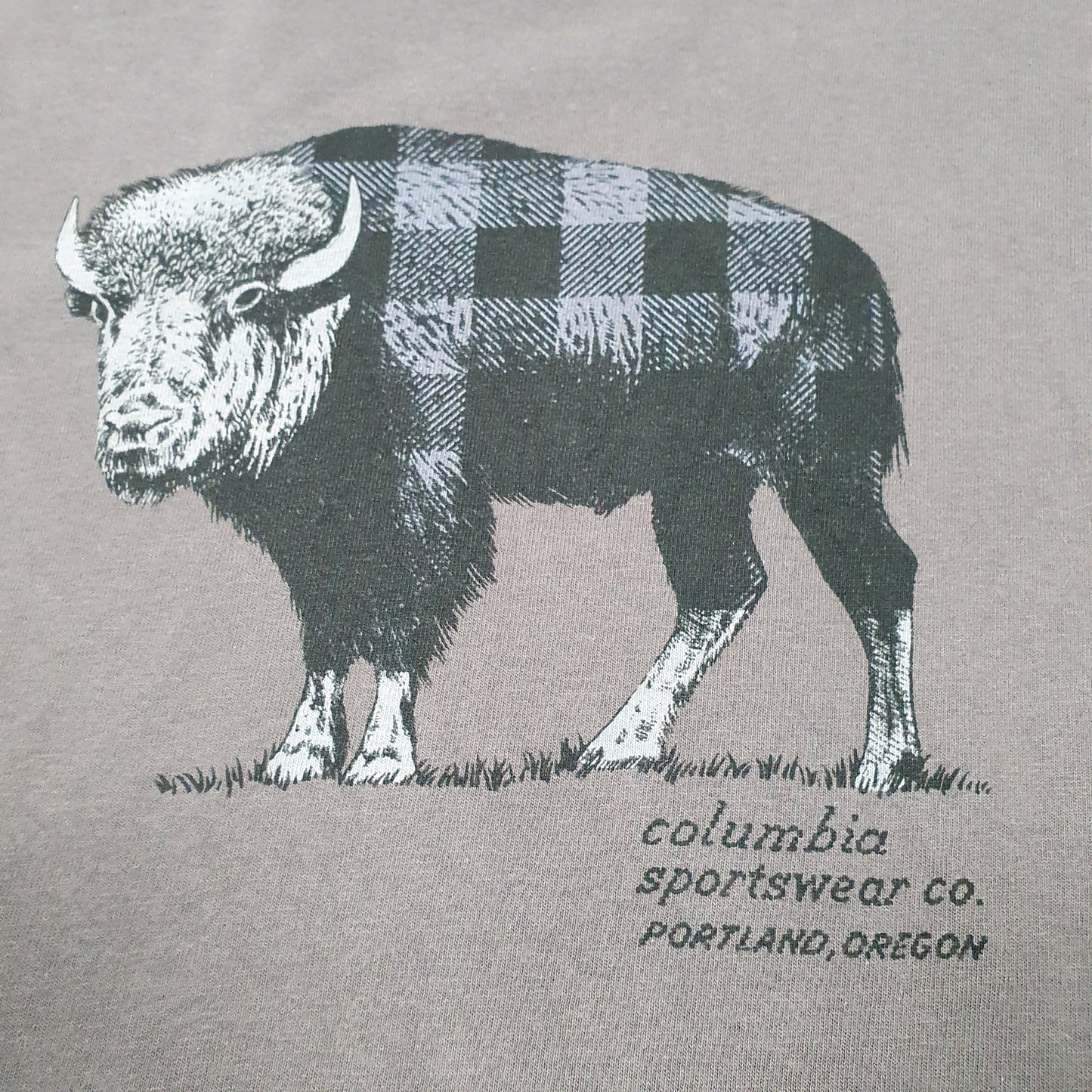 Mens Grey Columbia Sportswear Portland Buffalo Long Sleeve T Shirt