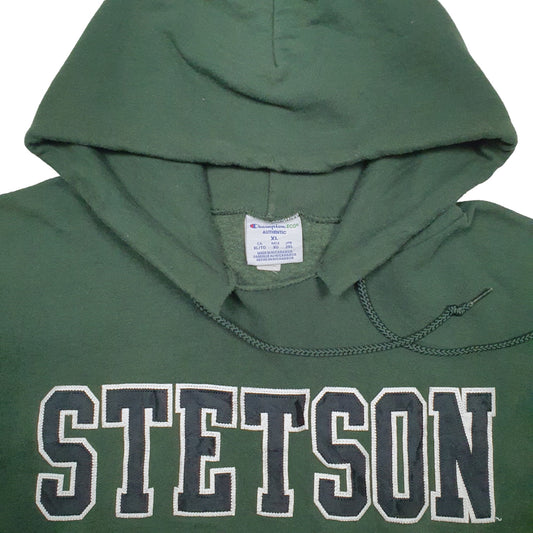 Mens Green Champion Stetson USA College Hoodie Jumper