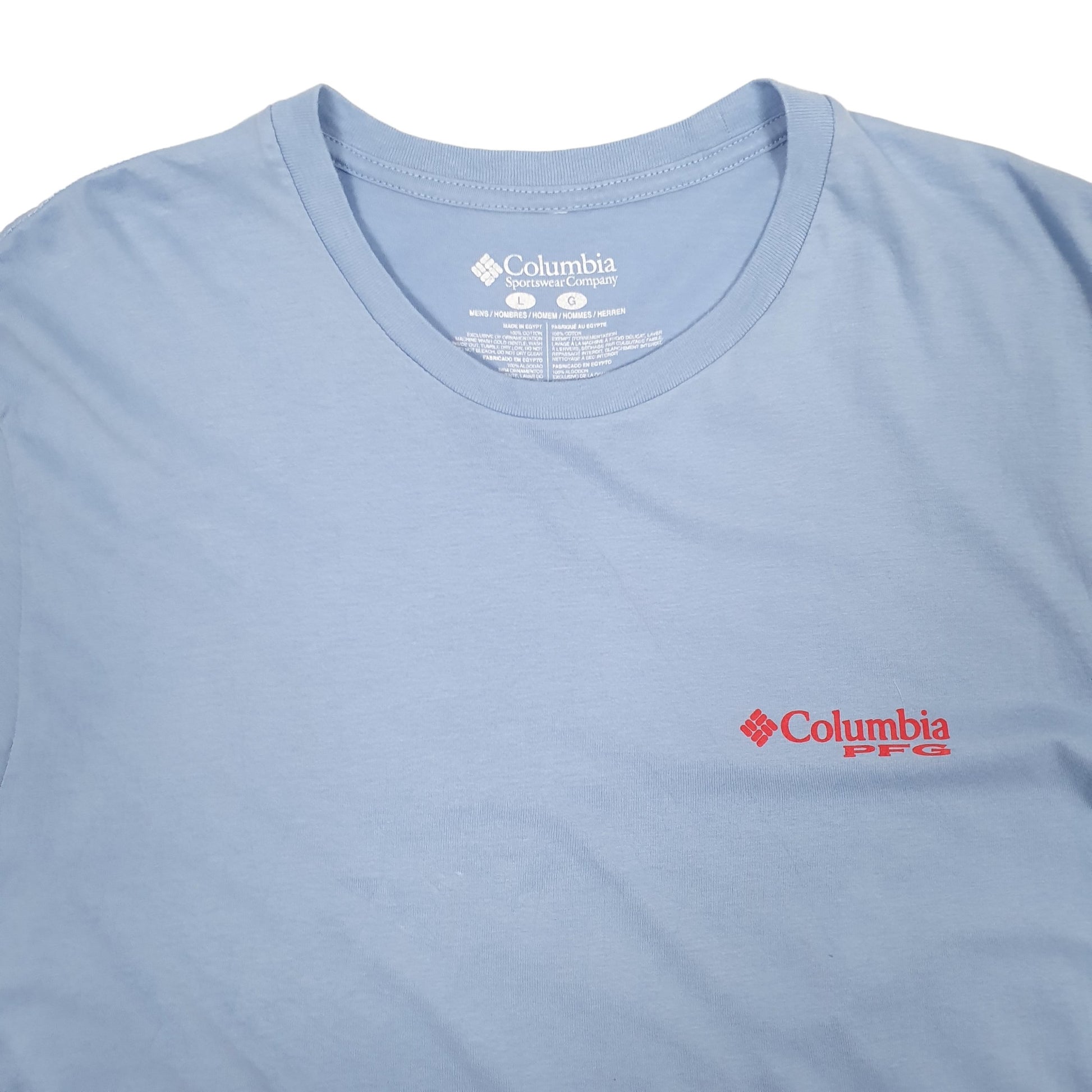 Mens Blue Columbia Sportswear  Short Sleeve T Shirt