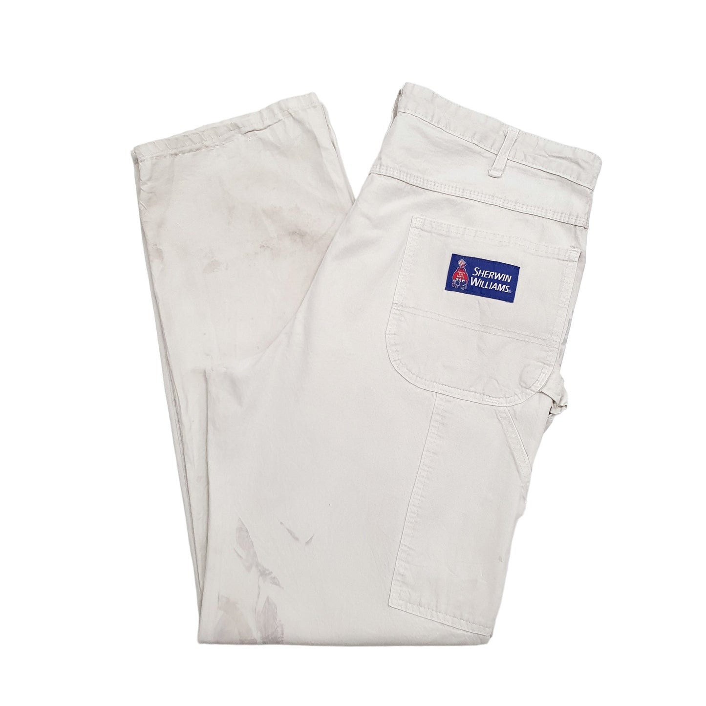 Mens White Dickies  Carpenter Trousers