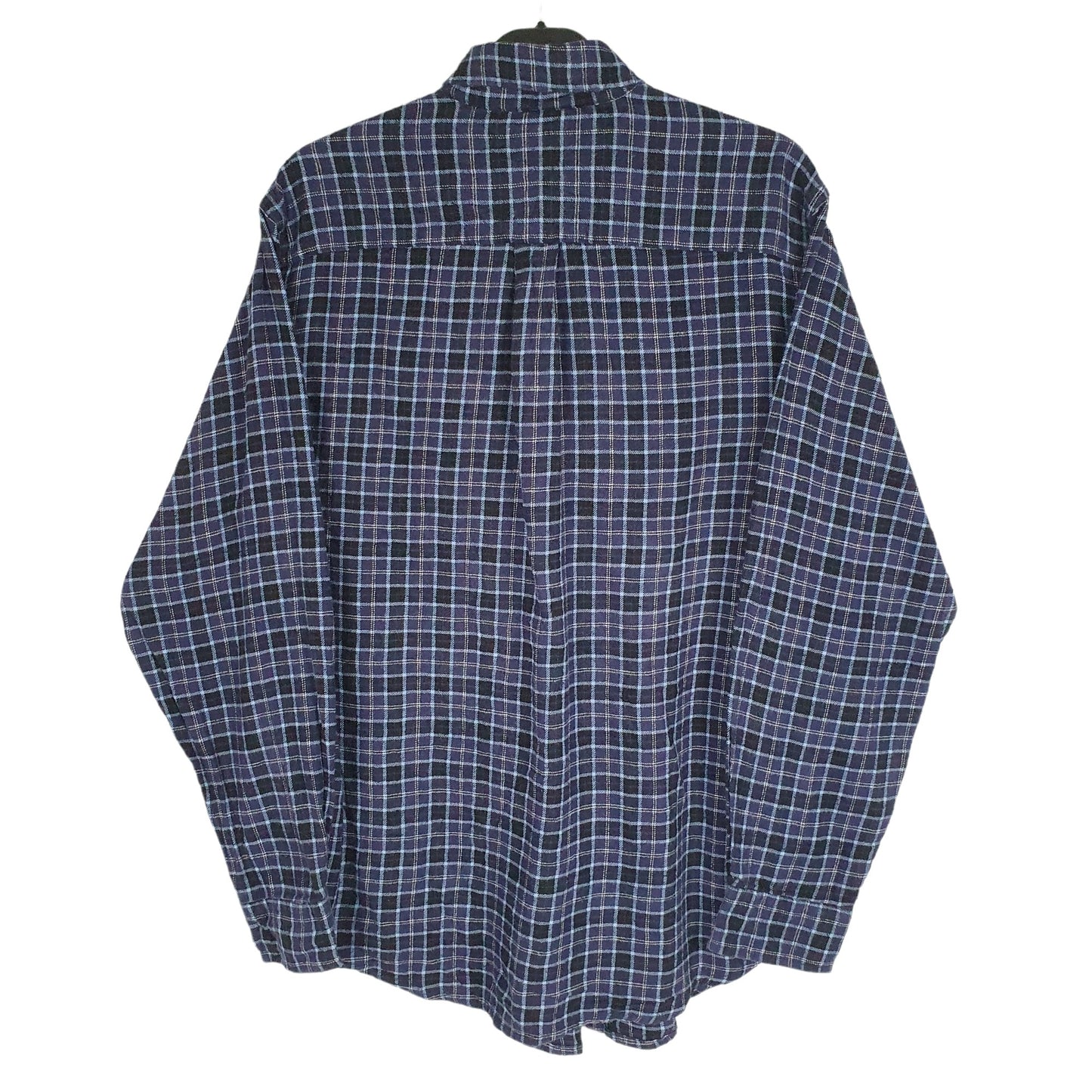 Croft & Barrow Flannel Shacket Overshirt Long Sleeve Regular Fit Check Shirt Blue