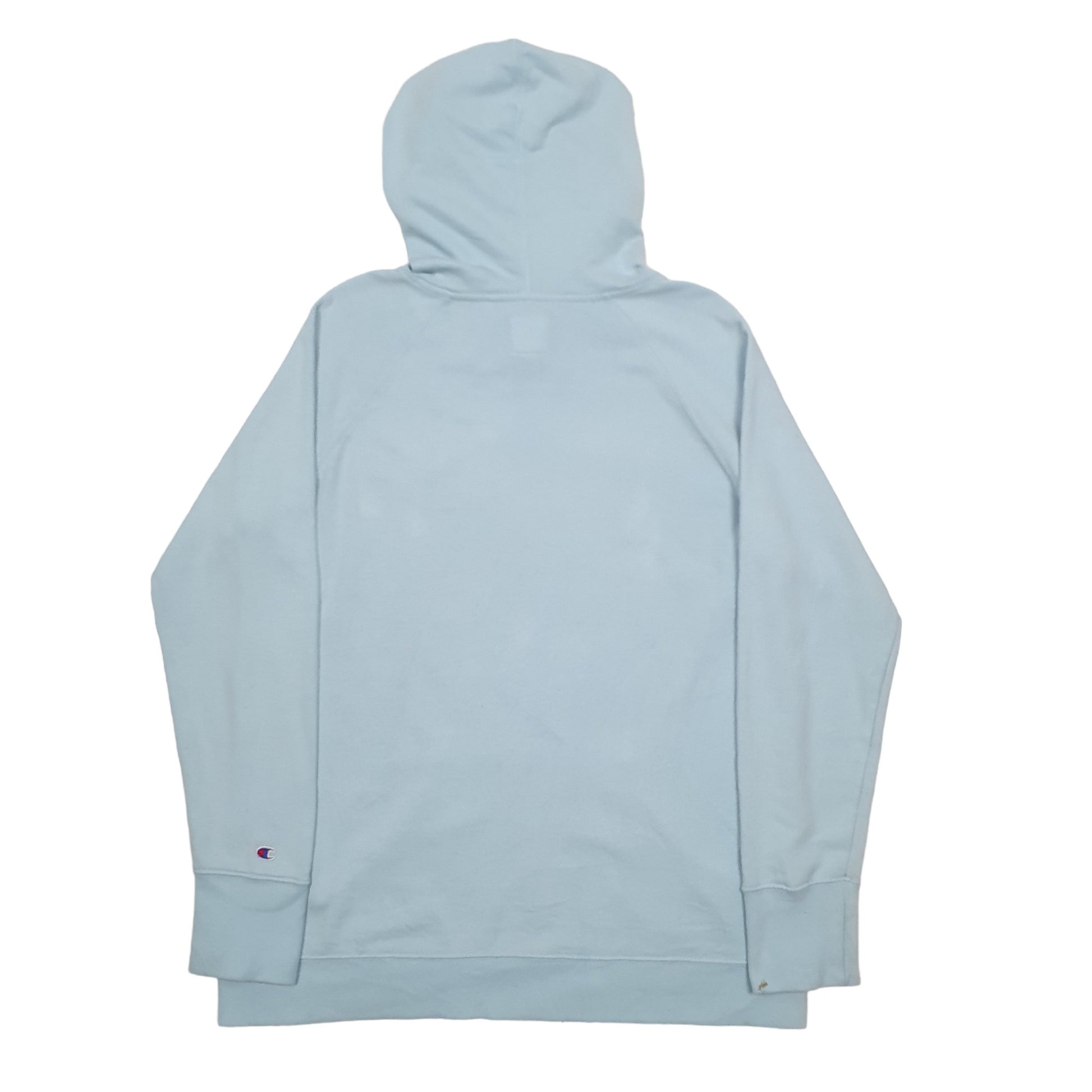 Womens Blue Champion Spellout Hoodie Jumper