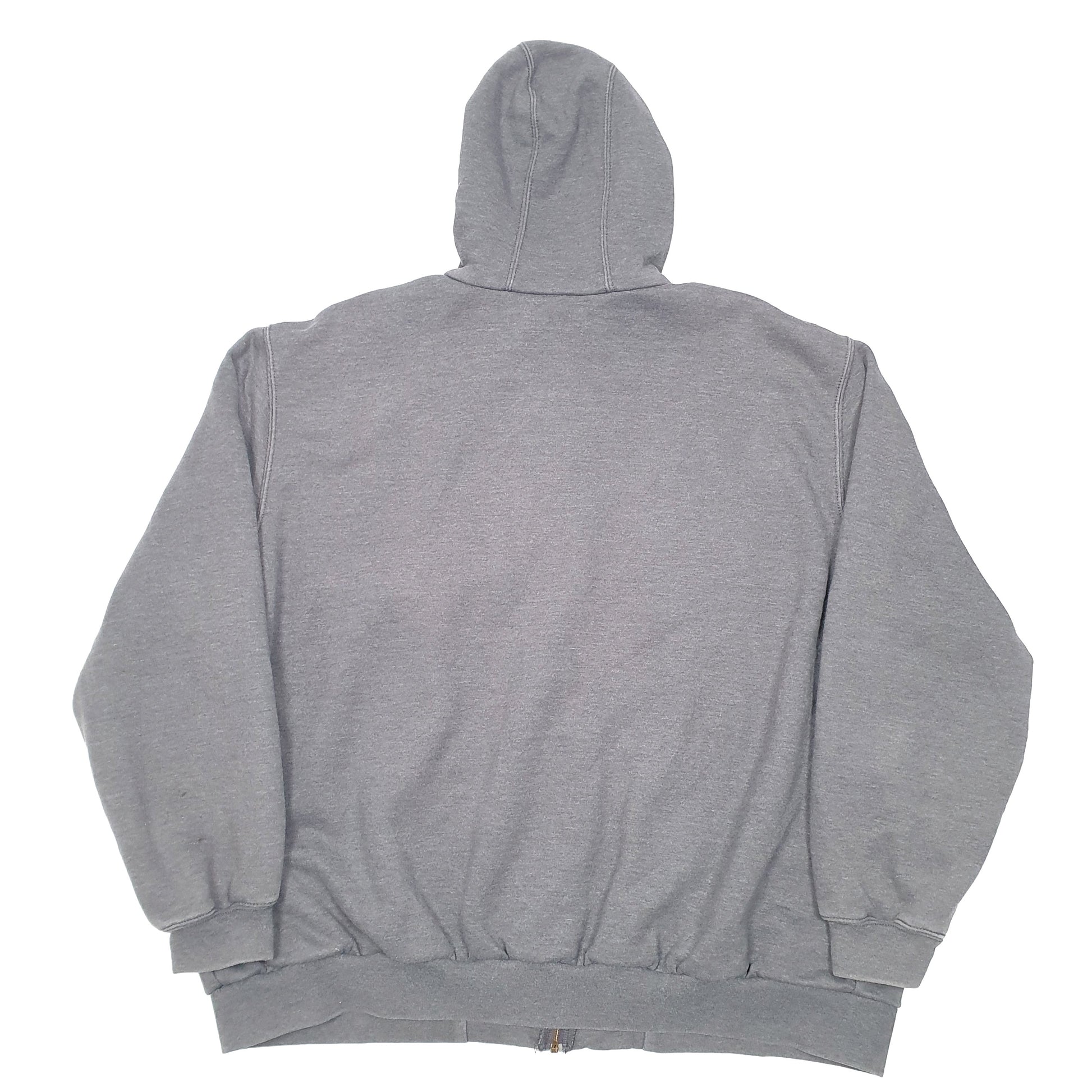 Mens Grey Carhartt Hoodie Thermal Lined Active Full Zip Jumper