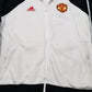 Mens White Adidas Manchester United Training Top Active Full Zip Jumper