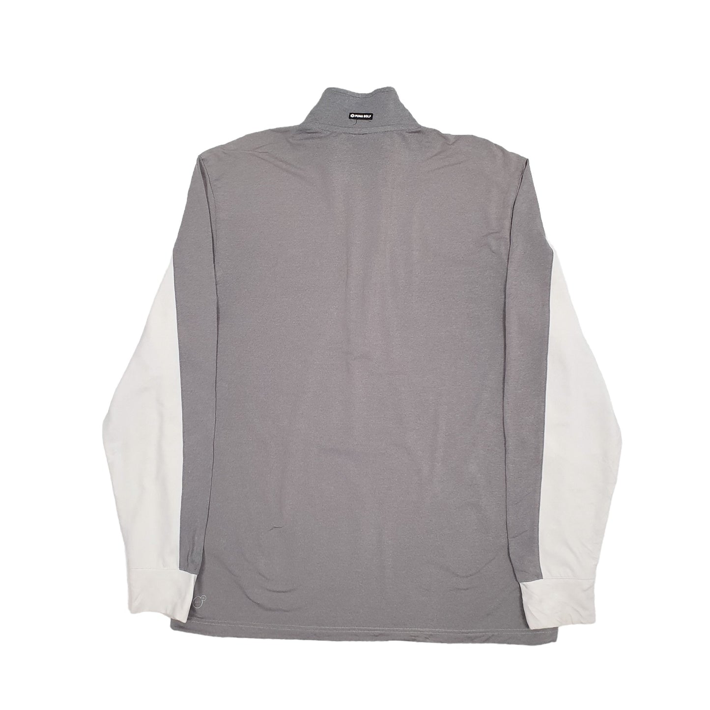 Mens Grey Puma Golf Quarter Zip Jumper