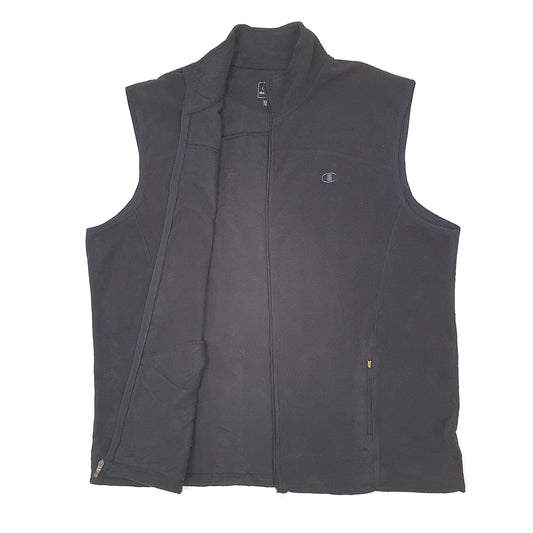 Mens Black Champion  Gilet Jumper