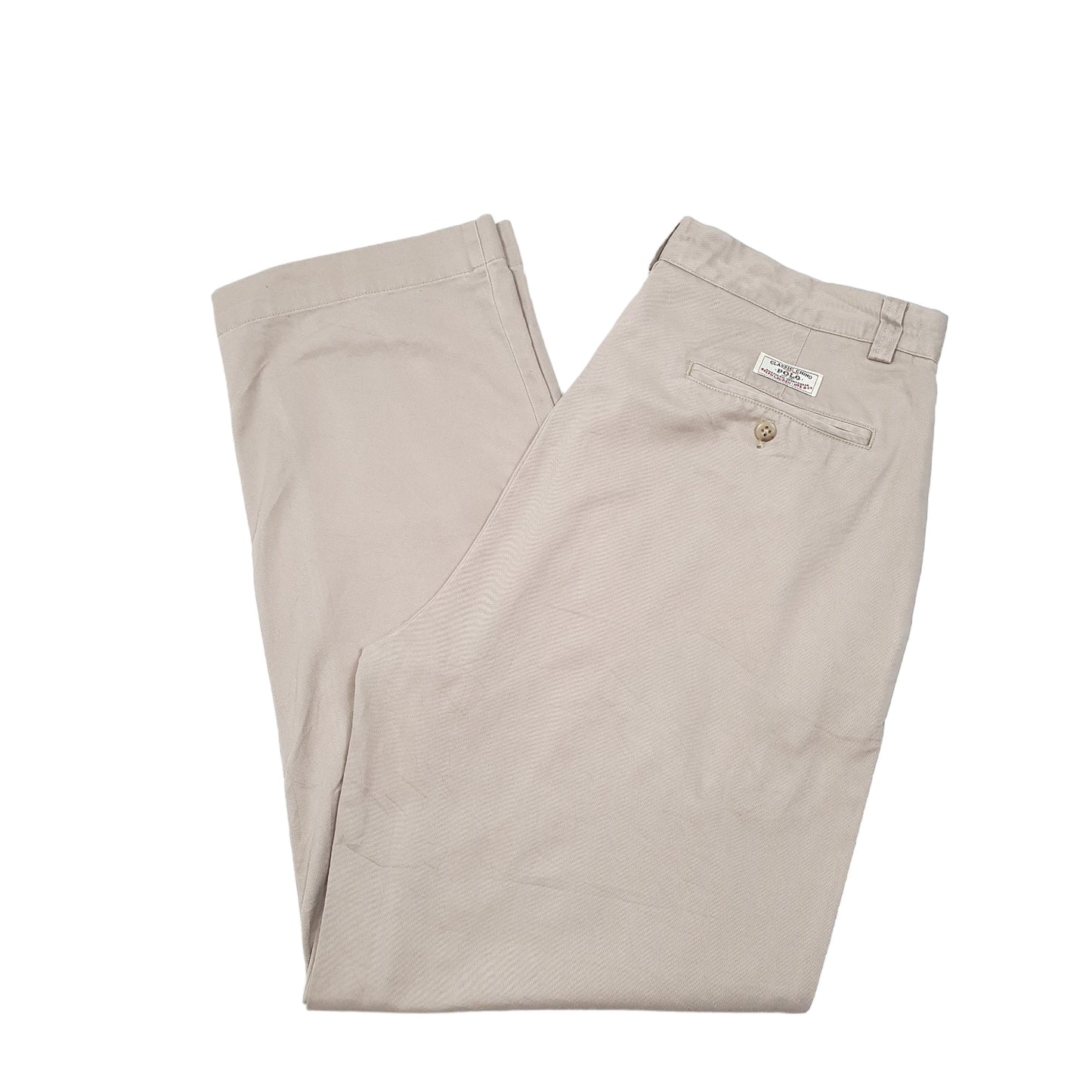 Mens Beige Polo Ralph Lauren Regular Fit Chino Trousers