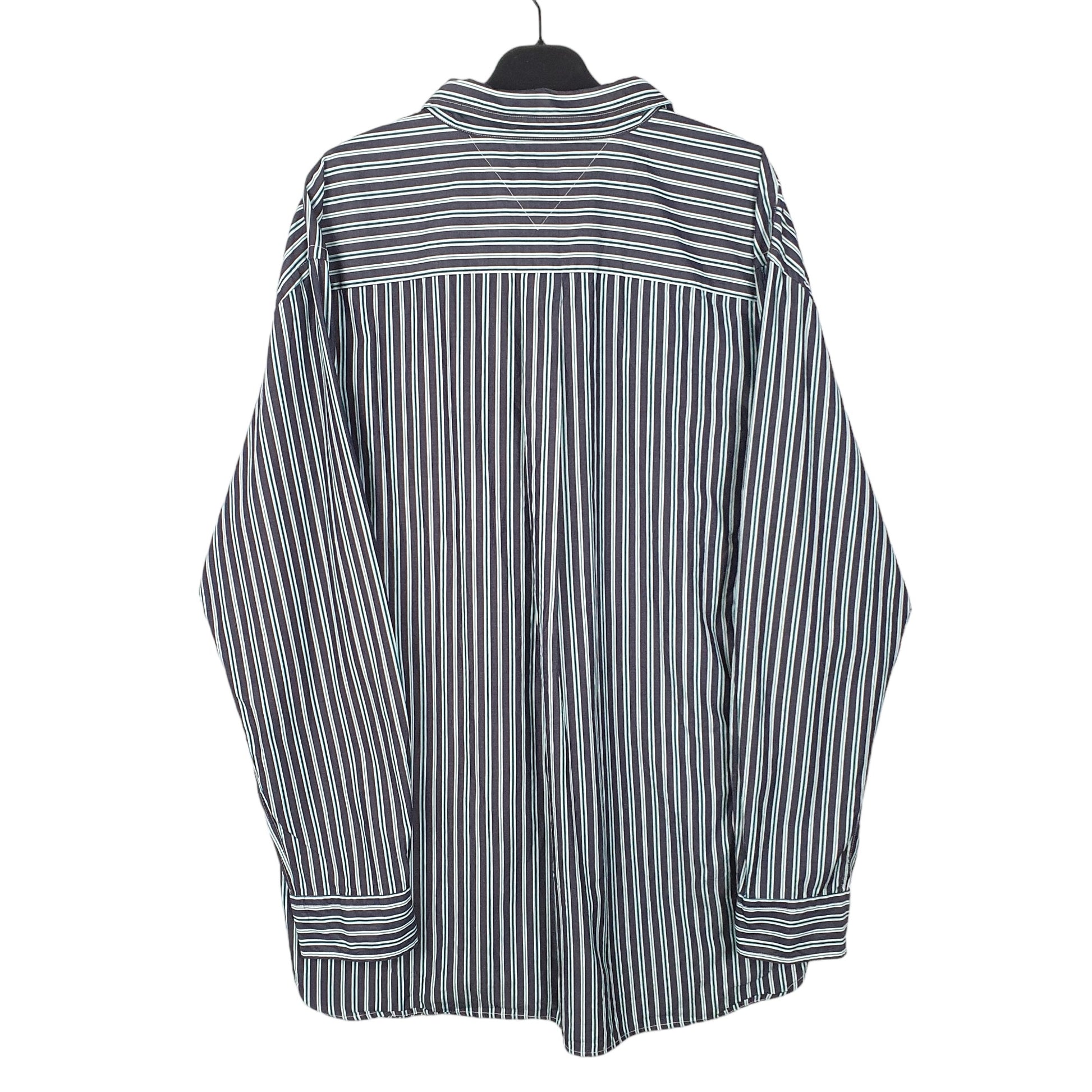 Tommy Hilfiger Long Sleeve Custom Fit Striped Shirt Navy