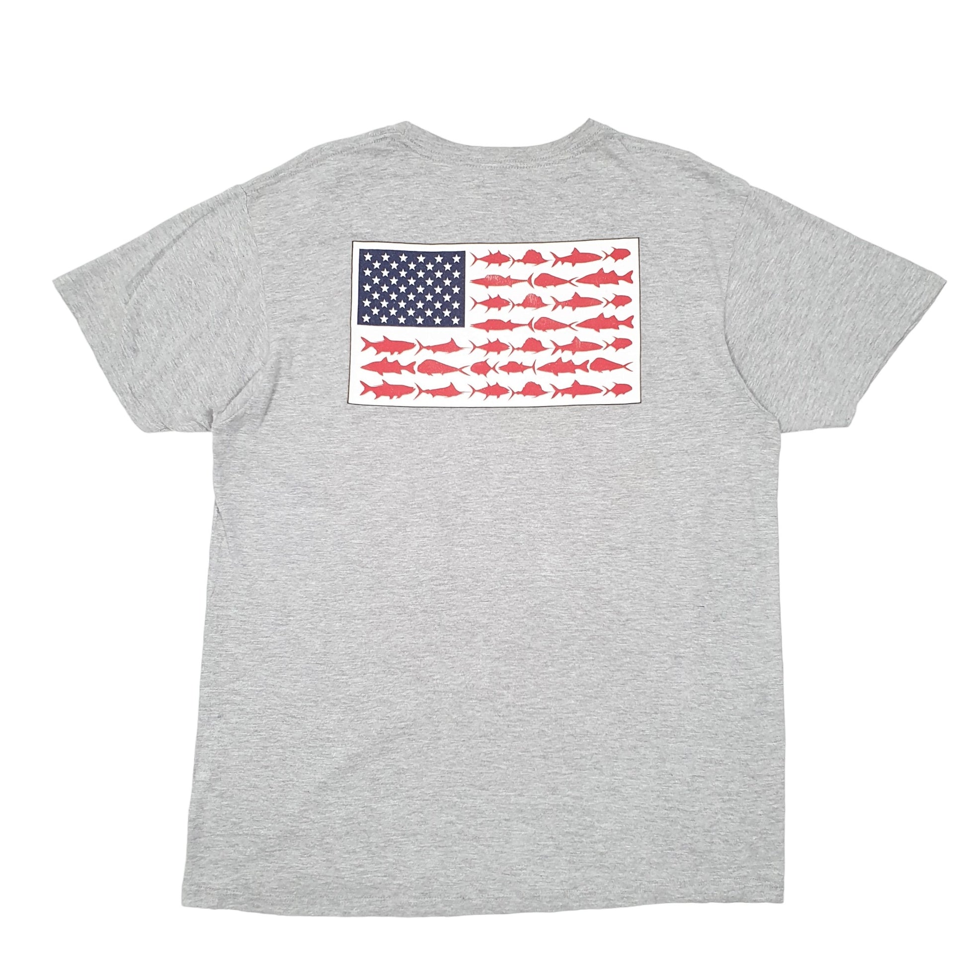 Mens Grey Columbia Sportswear Performance Fishing Gear PFG Short Sleeve T Shirt