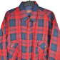 Allen Wickfield Long Sleeve Regular Fit Check Flannel Shirt Shacket Red