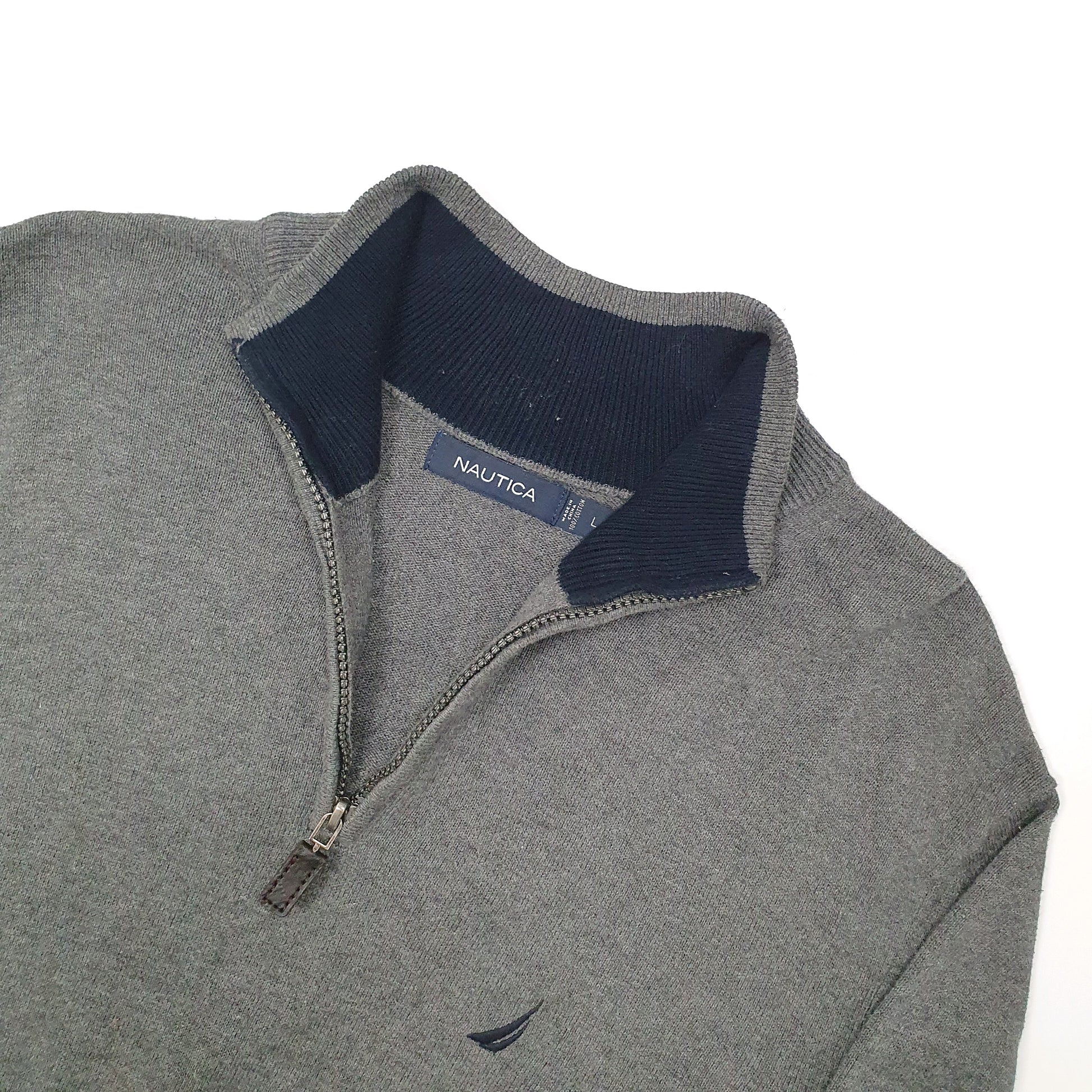 Nautica Quarter Zip L Grey