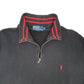 Mens Black Polo Ralph Lauren  Quarter Zip Jumper