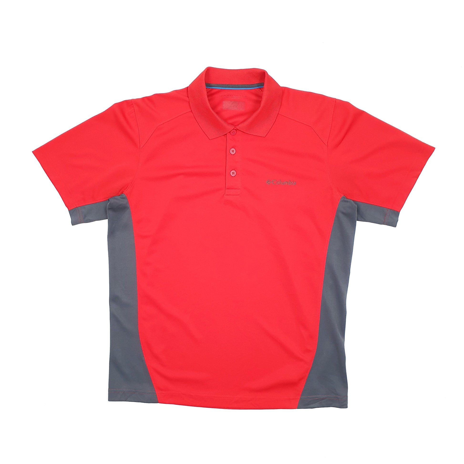 Columbia Sportswear Short Sleeve Polyester Polo Shirt Red