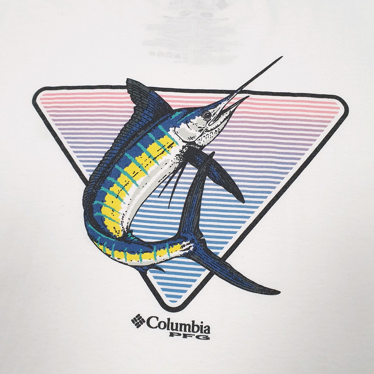 Mens White Columbia Sportswear Performance Fishing Gear PFG Short Sleeve T Shirt