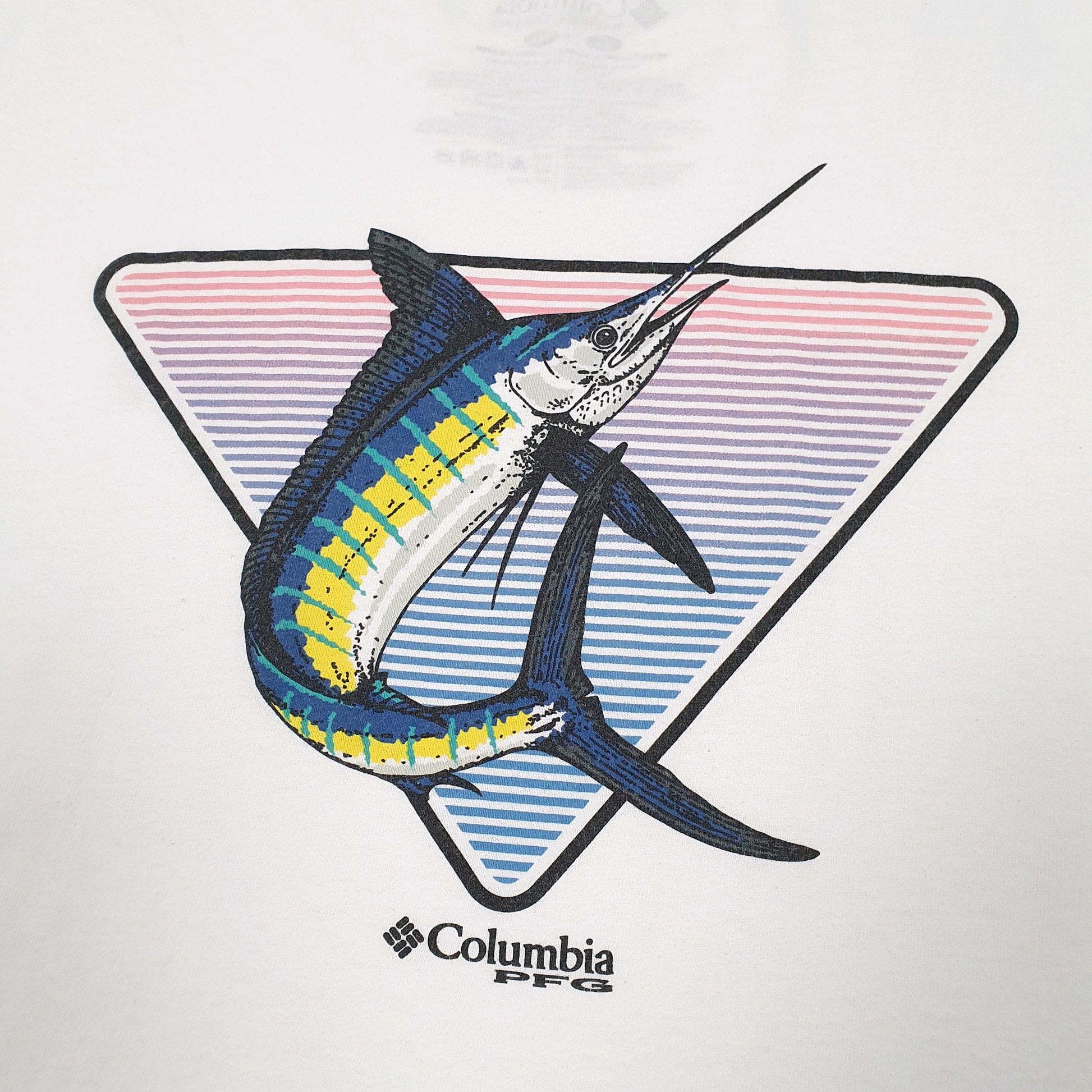 Mens White Columbia Sportswear Performance Fishing Gear PFG Short Sleeve T Shirt