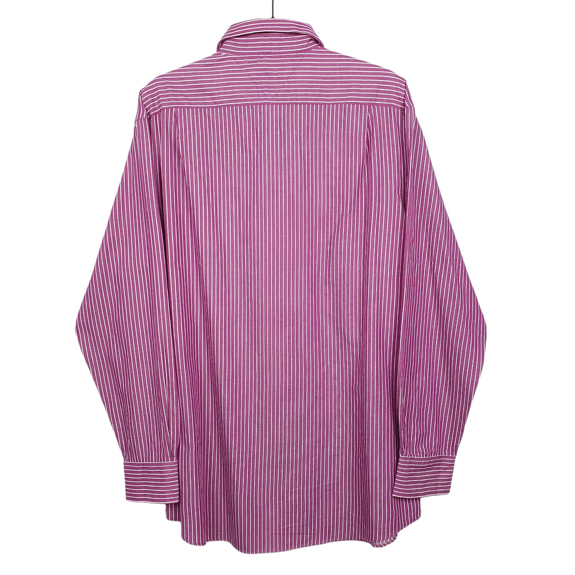 Tommy Hilfiger Long Sleeve Regular Fit Pinstripe Shirt Purple